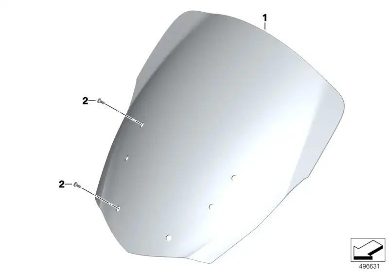 BMW Windschild Komfort K48 K61 77337724350