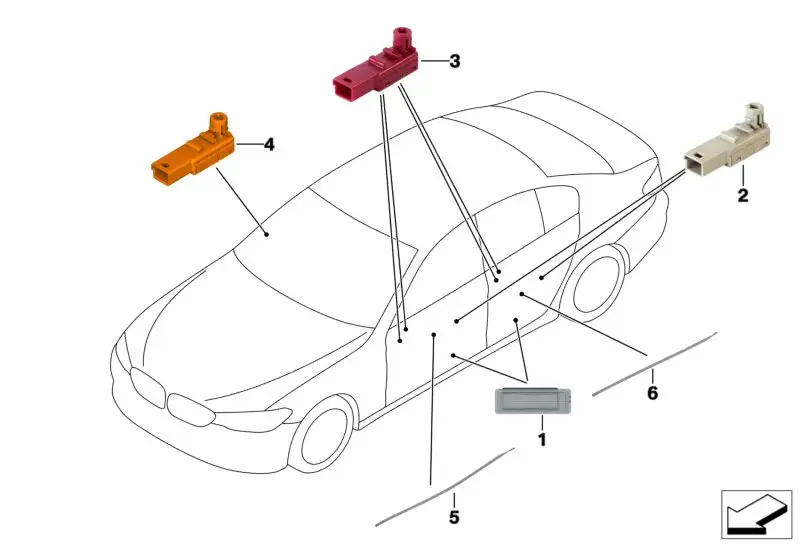 BMW Lichtleiter Kartentasche vorne links F90 G30 G31 63319329999