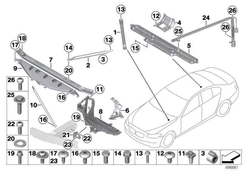 BMW Sechskantschraube E70 E71 E72 F01 F02 F04 F06 F07 F10 F11 F12 F13 F15 F16 F85 F86 07147029829
