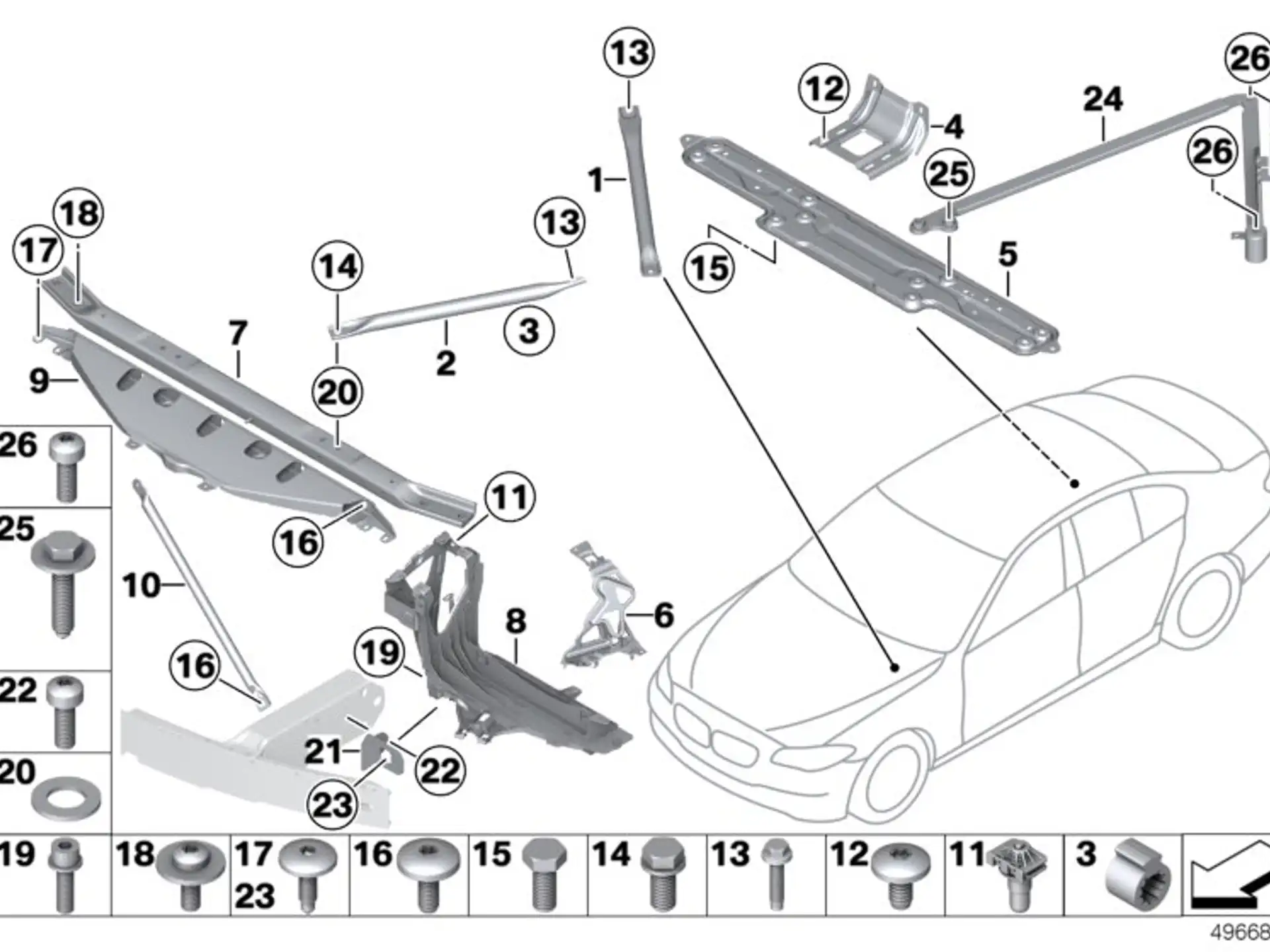BMW Sechskantschraube E70 E71 E72 F01 F02 F04 F06 F07 F10 F11 F12 F13 F15 F16 F85 F86 07147029829