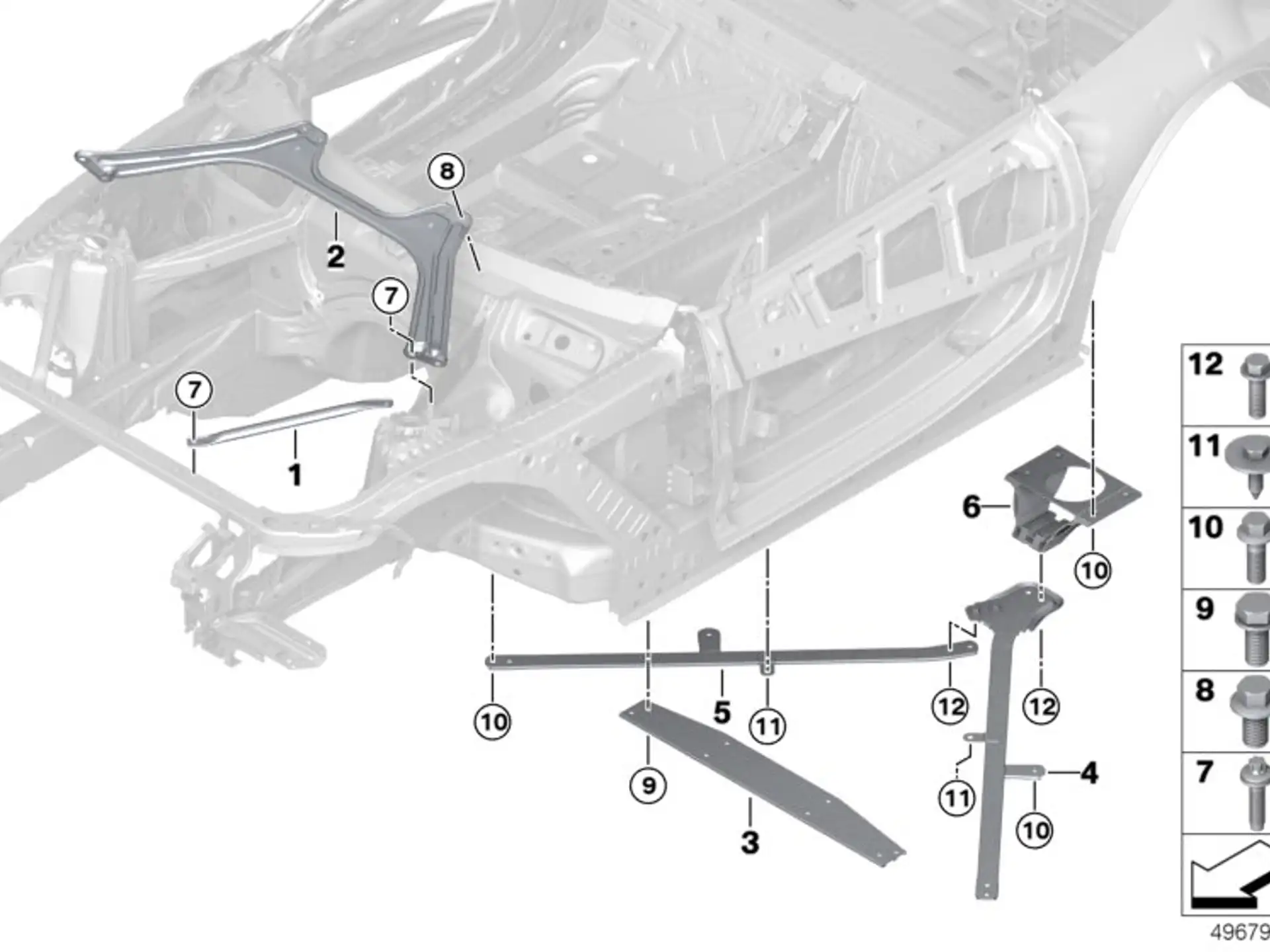 BMW Sechskantschraube mit Flansch E65 E66 E89 F97 F98 G01 G02 G11 G12 G14 G15 G16 G29 M40i G30 G31 G32 51716966566