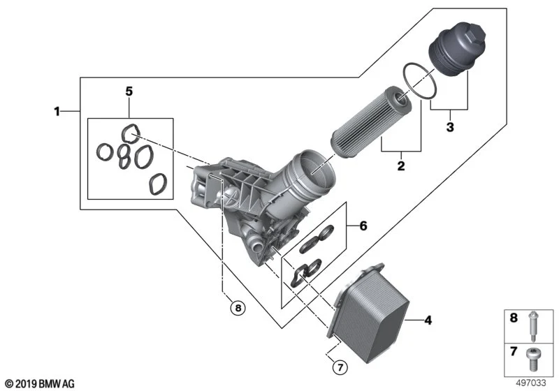 BMW Wärmetauscher F20 F21 F22 F23 F30 F31 F32 F33 F34 F36 G01 G02 G05 G06 G07 G11 G12 G14 G15 G16 G20 G21 M40i G30 G31 G32 11428583901
