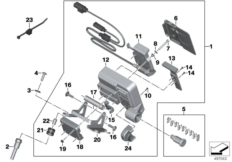 BMW Halter Navigator K80 K81 K82 K83 K84 65908358286 - Bildpositi