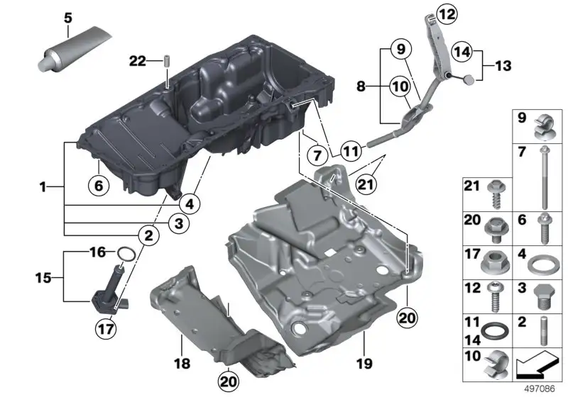 BMW Abdeckung Akustik 11148575820 - Bildposition 19