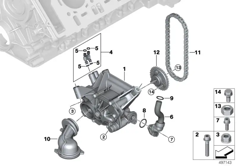 BMW Ölpumpe G05 G06 G07 G11 G12 G14 G15 G16 G30 11418601072