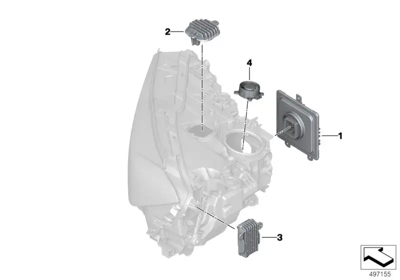 BMW LED Modul Tagfahrlicht links 63119498407 - Bildposition 02