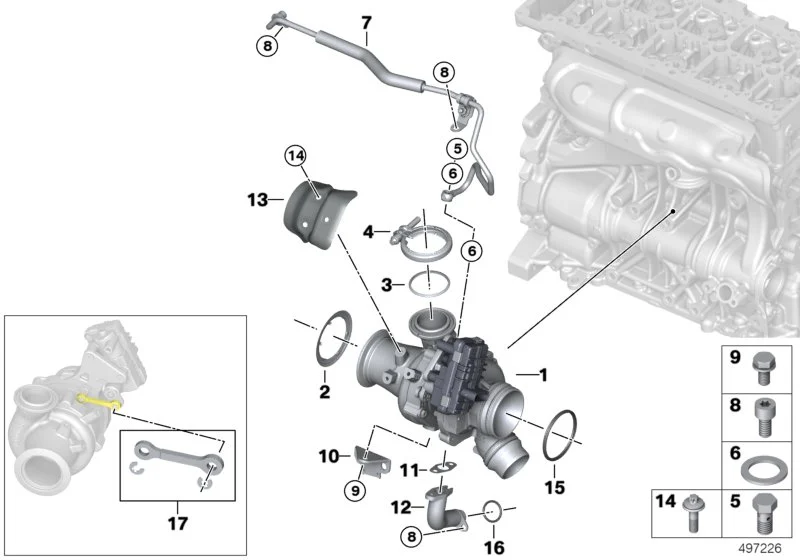 BMW Rücklaufleitung F10 F11 F20 F21 F22 F23 F25 F26 F30 F31 F32 F33 F34 F36 G01 G02 G30 G31 11428513617