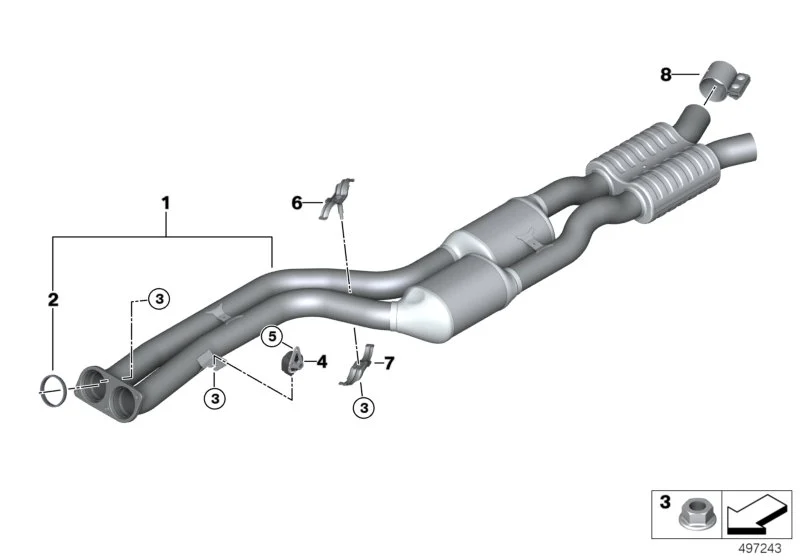 BMW Dichtung F97 F98 18308053348