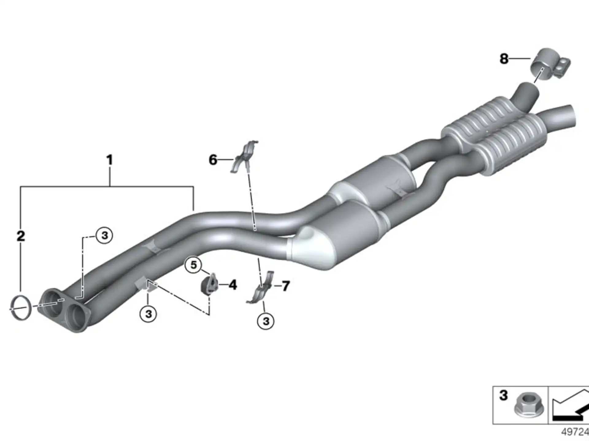 BMW Dichtung F97 F98 18308053348