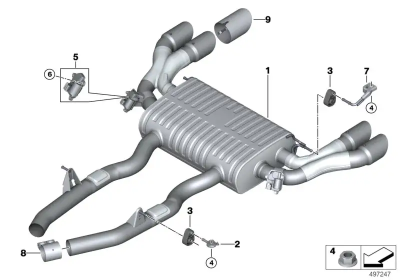 BMW Endrohrblende Chrom F95 F96 F97 F98 18308053352
