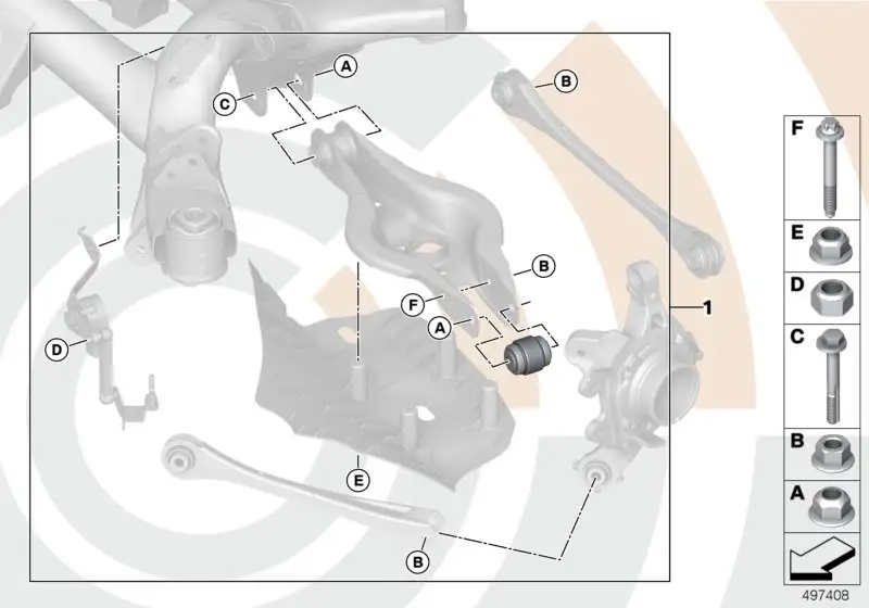 BMW Reparatursatz Kugelgelenk F15 F16 F20 F21 F22 F23 F30 F31 F34