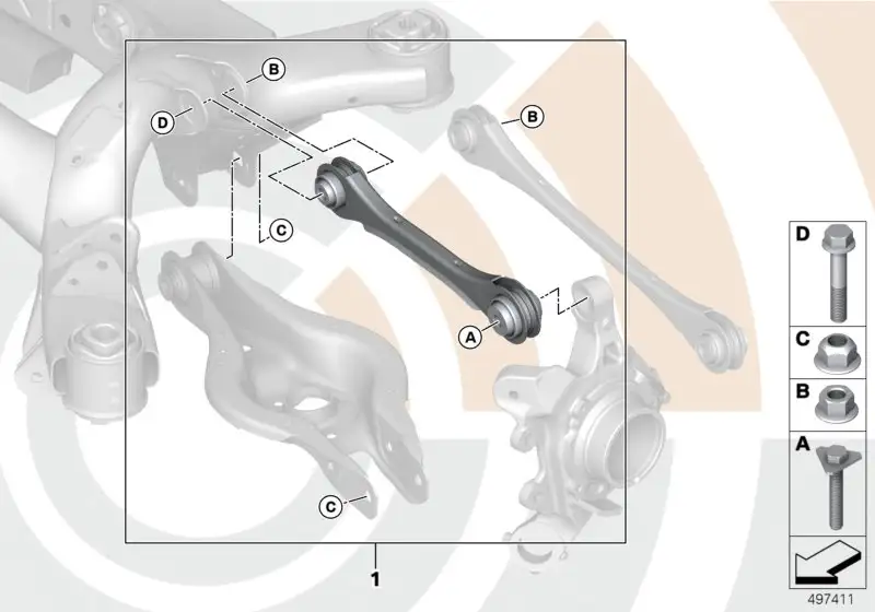 BMW Reparatursatz Querlenker hinten rechts F20 F21 F22 F23 F30 F3