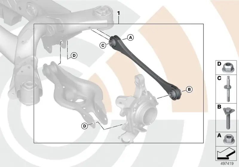 BMW Reparatursatz Spurlenker links 33308878777 - Bildposition 01