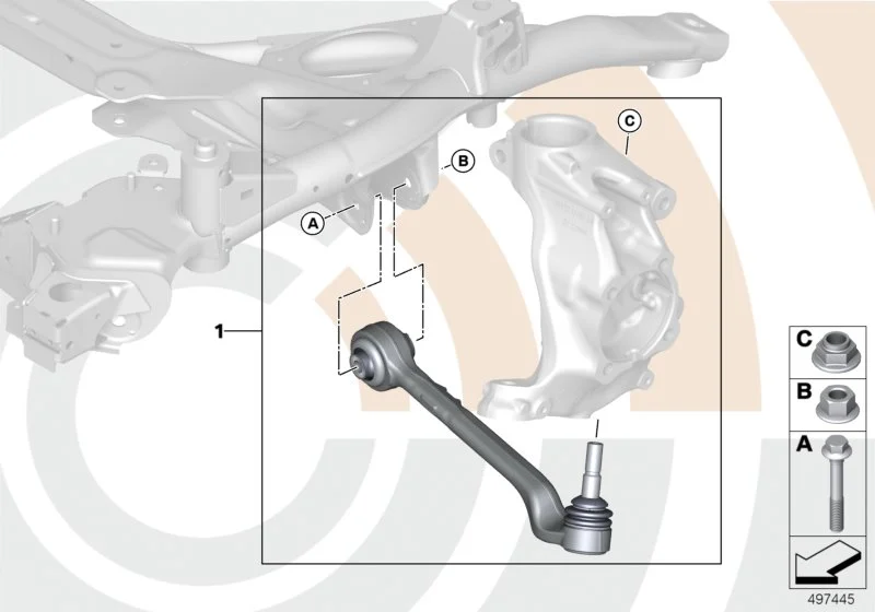 BMW Reparatursatz Querlenker rechts F20 F21 F22 F23 F30 F31 F34 31122467050