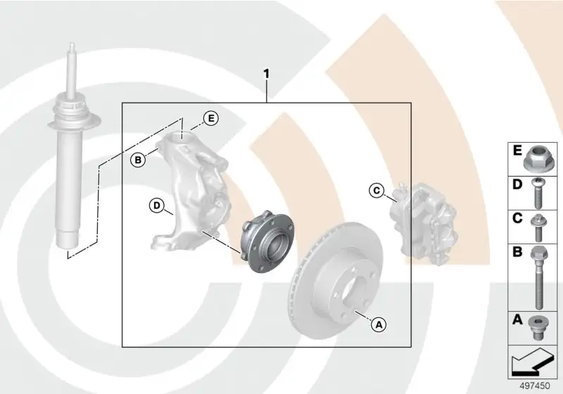 BMW Reparatursatz Radlager vorn F20 F21 F22 F23 F30 F31 F34 31222