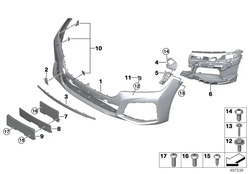BMW Unterlage für Kennzeichen G11 G12 51138073422