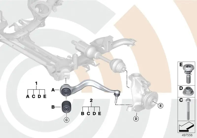 BMW Reparatursatz Zugstrebe links F20 F21 F22 F23 F30 F31 3110246