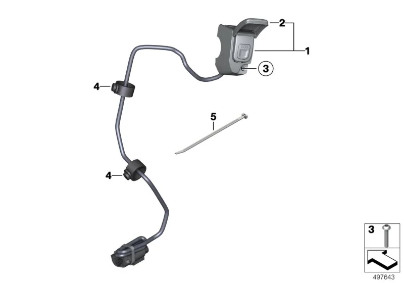 BMW Klappe Bedieneinheit Notrufsystem K48 K50 K51 K52 K53 K54 K61 K67 K69 K80 K81 K82 K83 K84 61318394258