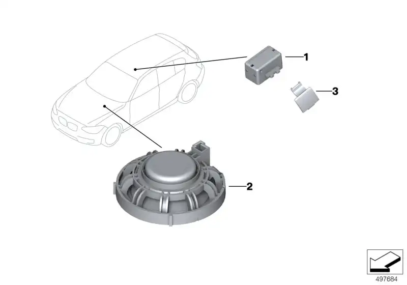BMW Notfalllautsprecher F01 F02 F04 F06 F07 F10 F11 F12 F13 F15 F