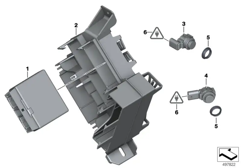 BMW Ultraschallsensor Estorilblau 2 F20 F21 F22 F23 F30 F31 F32 F