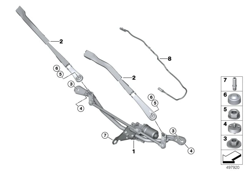 BMW Wischarm Fahrerseite G20 G21 G28 61619448919