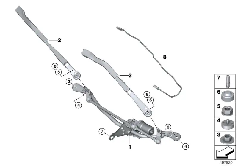 BMW Wischarm Fahrerseite G20 G21 G28 61619448919