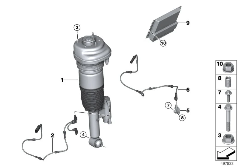 BMW Luftfederbein hinten rechts G11 G12 37107915954