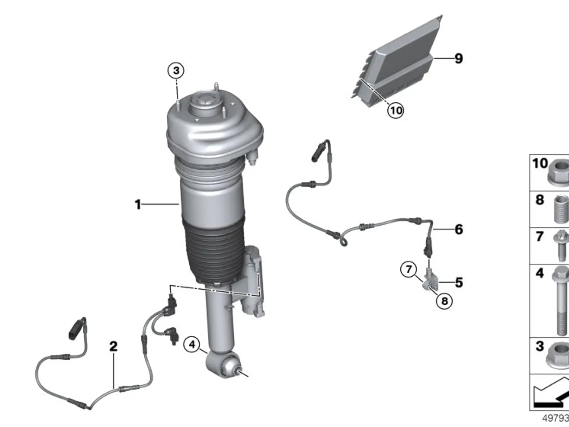 BMW Luftfederbein hinten rechts G11 G12 37107915954