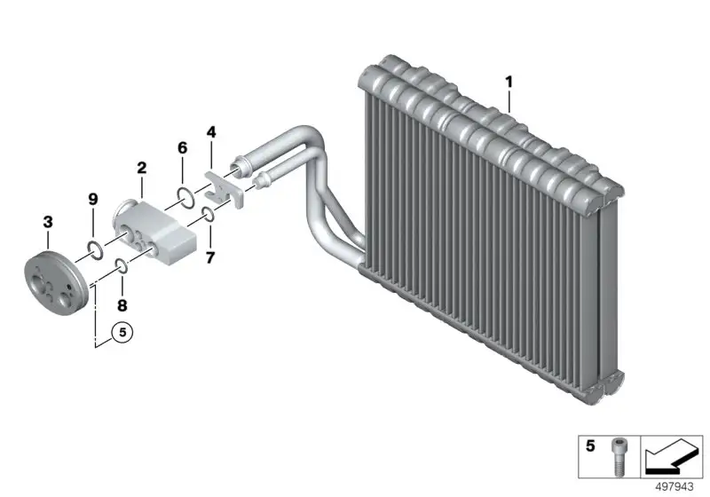 BMW Expansionsventil F01 F02 F06 F07 F10 F11 F12 F13 64119159803