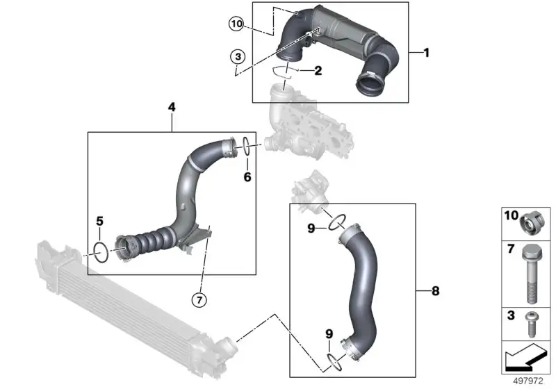 BMW Ladeluftleitung F39 F45 F48 F54 F56 F60 13718616212