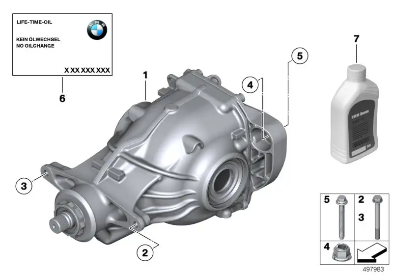 BMW Hinterachsgetriebe F01 F02 F07 F10 33107577100