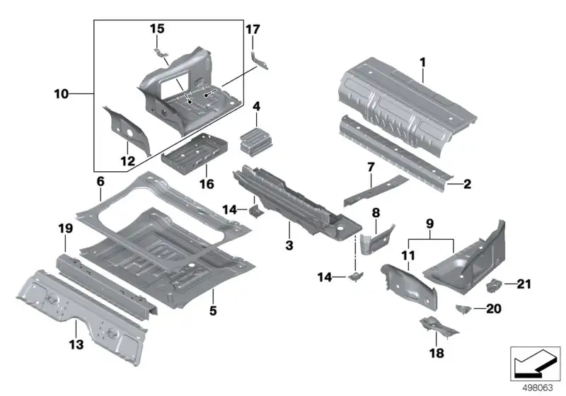 BMW Gepäckraumwanne links 41007469333 - Bildposition 08