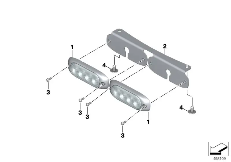 BMW Halter Blitzkennleuchte hinten K80 K81 63178544602