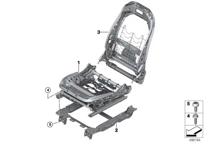 BMW Lehnenrahmen links G07 52107496837
