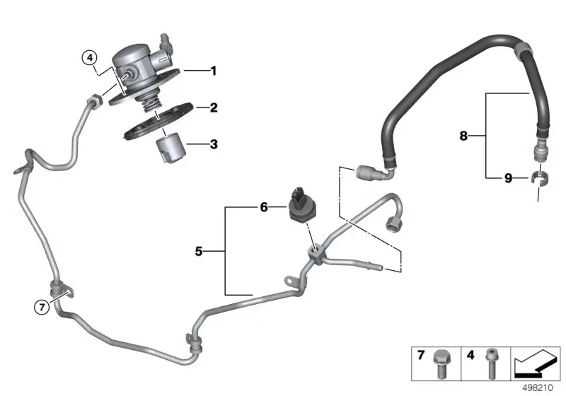 BMW Hochdruckpumpe F90 F91 F92 F93 13517852361 - 5er M5 F90, 8er