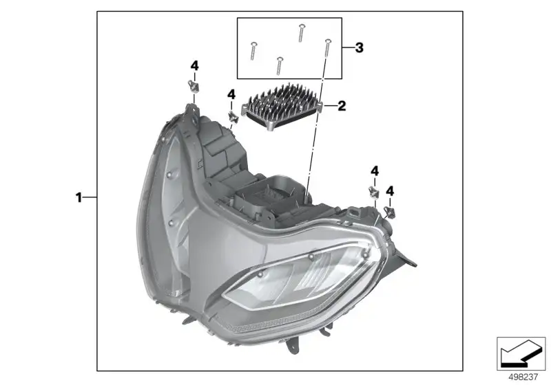 BMW LED-Scheinwerfer K54 63128393173