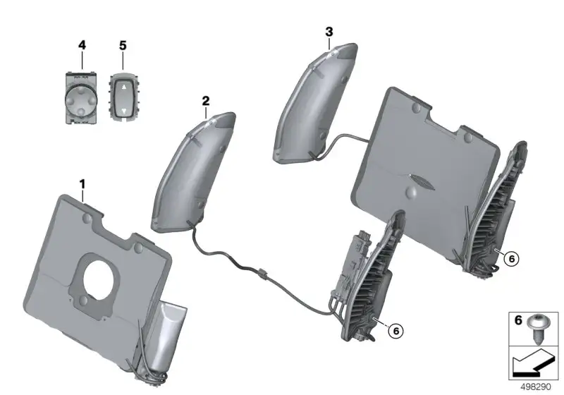 BMW Lordosenkissen mit Pumpe G01 G02 G14 G15 G16 G20 G21 G28 5210
