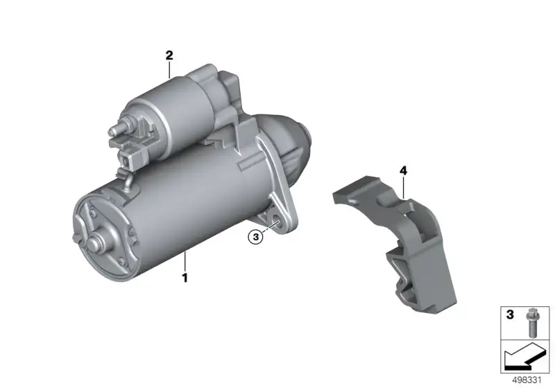 BMW Anlasser F20 F21 F22 F23 F30 F31 F32 F33 F34 F36 12418583451