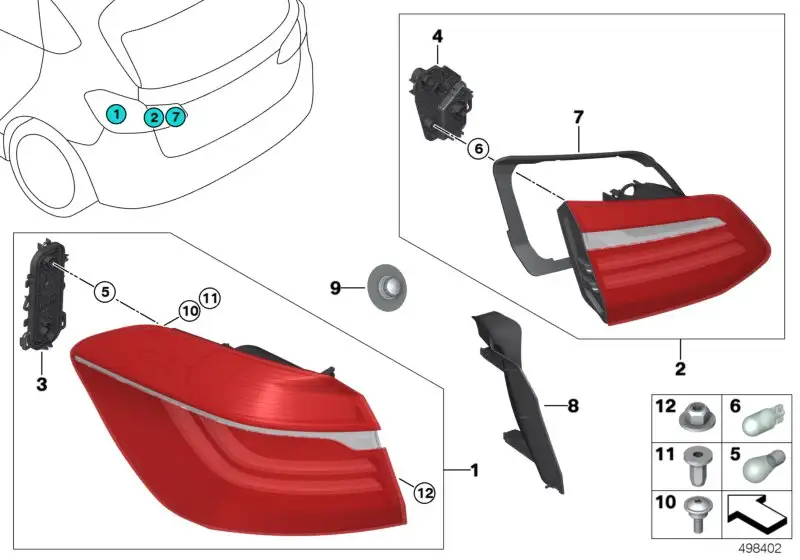BMW Blende Wasserrinne links F45 63217297407 - Bildposition 08