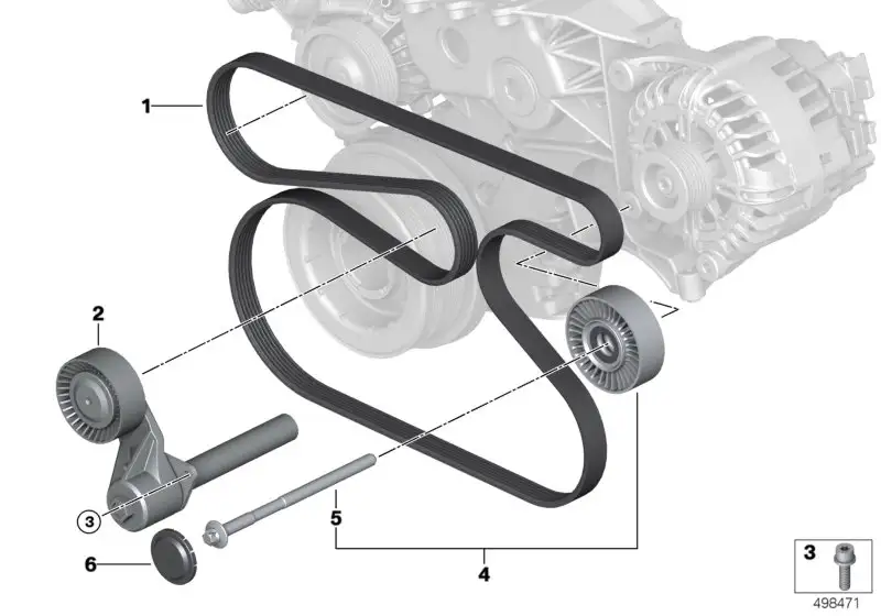 BMW Umlenkrolle E70 11288585243
