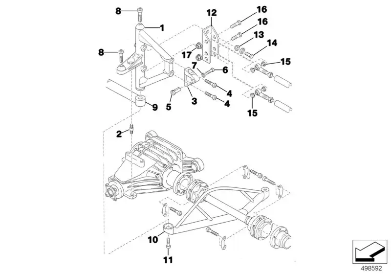 BMW Aufnahme links E36 33332483319