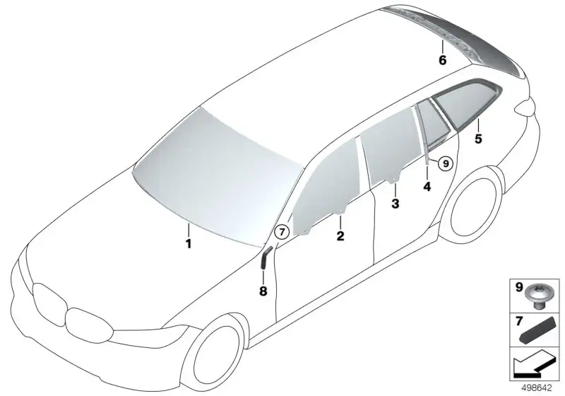 BMW Heckscheibe G21 51317453411 - Bildposition 06