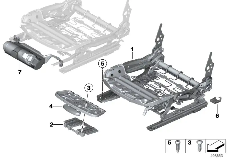 BMW Sitzmechanik Sportsitz rechts F20 F30 F31 F34 F36 F80 5210724