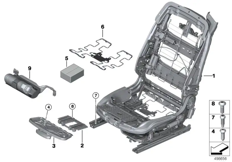 BMW Sitzmechanik Sportsitz links F12 F13 F33 F83 52107351865