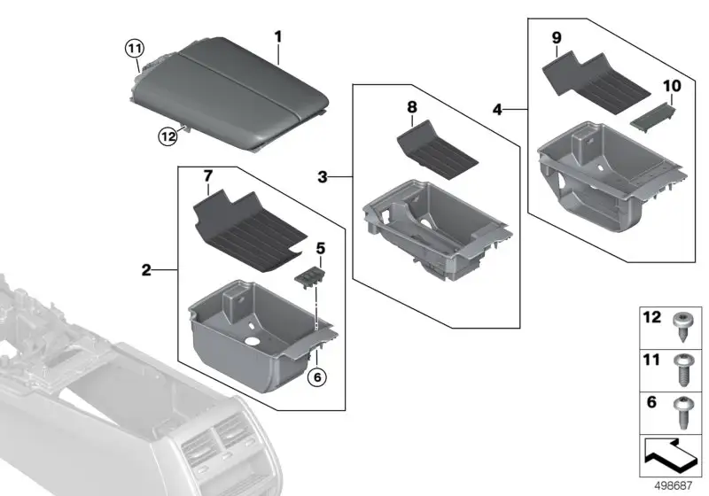 BMW Ablageschale G11 G12 51167950853