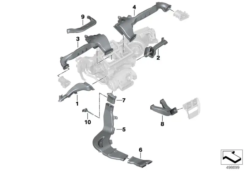 BMW Kaltluftkanal links G20 G21 G28 64226805528