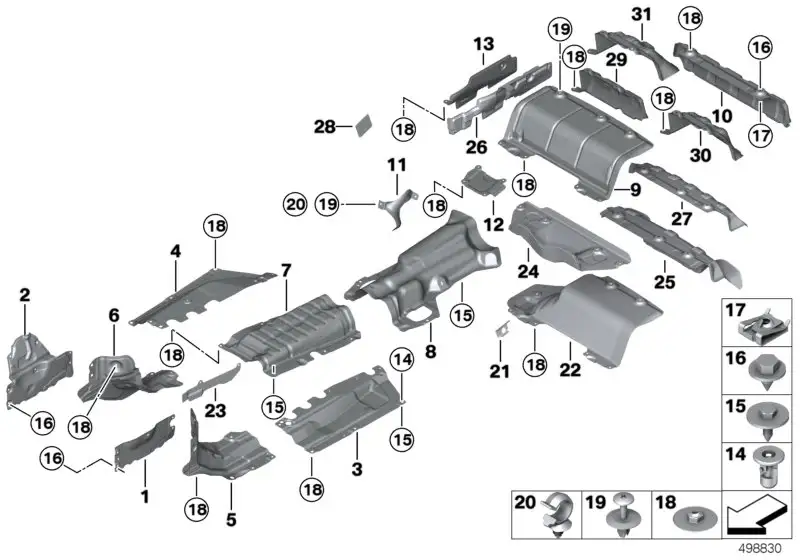 BMW Wärmeschutz Gepäckraumboden F31 F33 F34 F36 51487306175