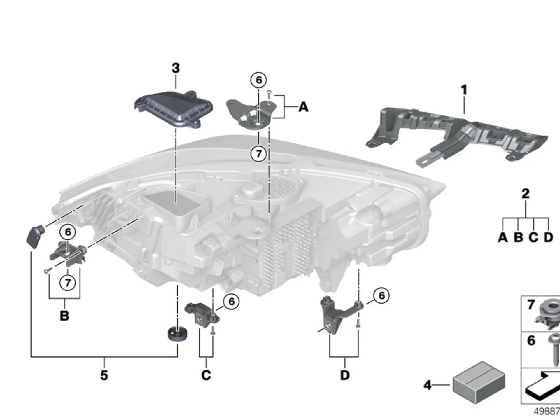 BMW Reparatursatz Scheinwerfer links F20 F44 63119448113