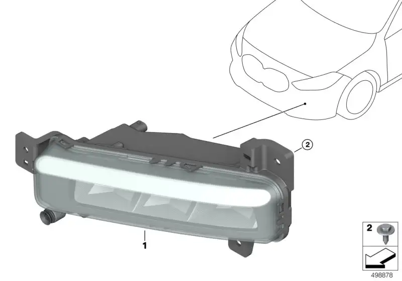 BMW Nebelscheinwerfer LED rechts F20 F45 F46 G07 63177471082