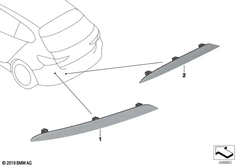 BMW Rückstrahler hinten links F20 63247450639